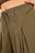 Embroidered fully lined wide leg pants